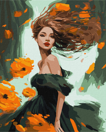 Dimensiune clasica 40x50cm - Set pictura pe numere, cu sasiu, Vartej de emotii, 40x50 cm