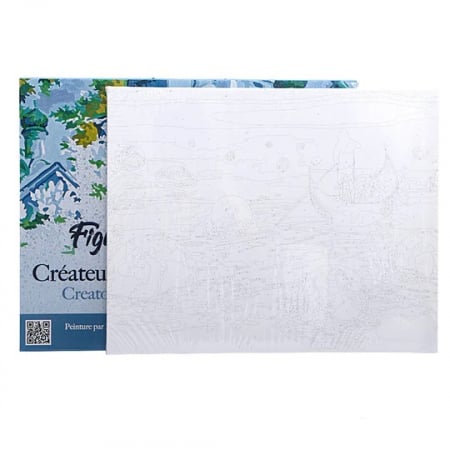 Set pictura pe numere, cu sasiu, Camp de maci - Monet, 40x50 cm [1]