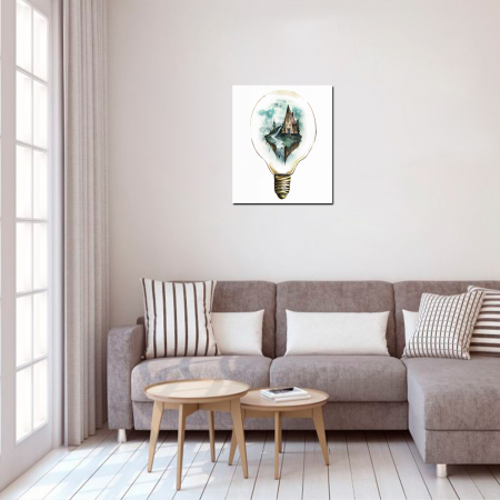 Set pictura pe numere, cu sasiu, Casa in sticla [2]