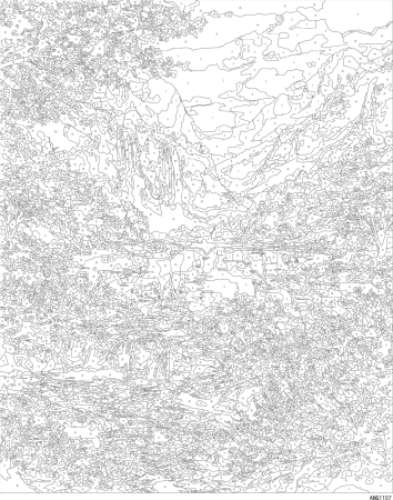 Set pictura pe numere, cu sasiu, Cascada mirifica, 40x50 cm [3]