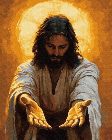 Picturi pe numere - Set pictura pe numere, cu sasiu, Chipul iubirii, 40x50 cm