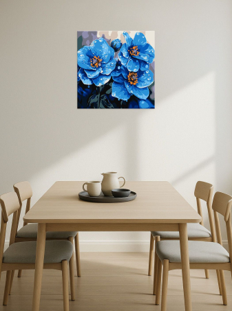 Set pictura pe numere, cu sasiu, Violete dimineata, 30x30 cm [1]