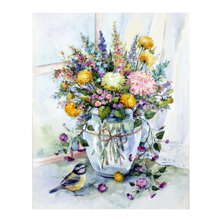 Pictura pe numere, cu sasiu, Meadow, 40x50 cm
