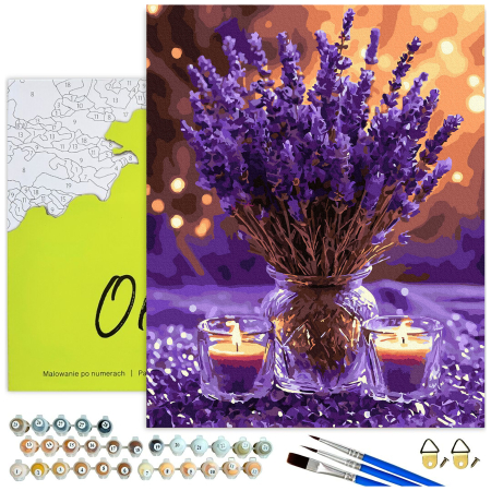 Set pictura pe numere, cu sasiu, Lavanda, 40x50 cm [1]