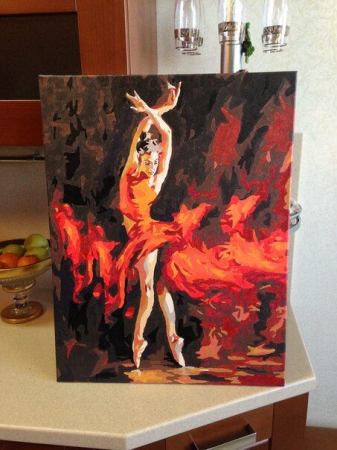 Set pictura pe numere, cu sasiu, Dans pasional, 40x50 cm [1]