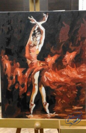 Set pictura pe numere, cu sasiu, Dans pasional, 40x50 cm [2]