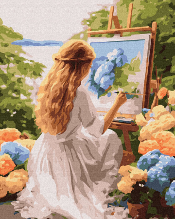 Dimensiune clasica 40x50cm - Set pictura pe numere, cu sasiu, Artista, 40x50 cm