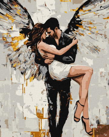 Picturi pe numere - Set pictura pe numere, cu sasiu, Salvatorul - extra culori metalizate, 40x50 cm