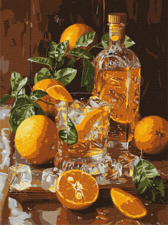Picturi pe numere dimensiuni mici și medii – ușor de realizat, perfecte pentru orice spațiu - Set pictura pe numere, cu sasiu, Dupa amiaza portocalie, 30x40 cm