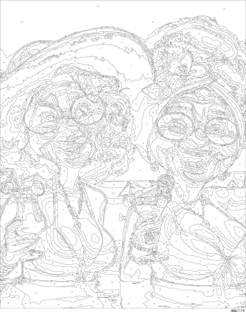 Set pictura pe numere, cu sasiu, Eu si sora mea 2, 40x50 cm [2]