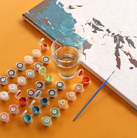 Set pictura pe numere, cu sasiu, Familia - Klimt, 40x50 cm [6]