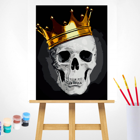Pictura pe Numere, cu sasiu, Fashionable Skull, 40x50 [1]