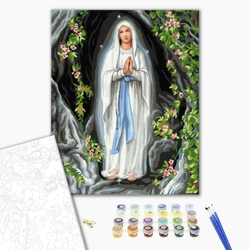 Set pictura pe numere, cu sasiu, Fecioara, 40x50 cm [1]