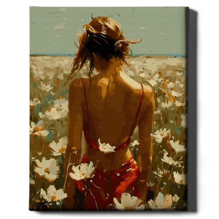 Set pictura pe numere, cu sasiu, Linistea florilor, 40x50 cm [1]