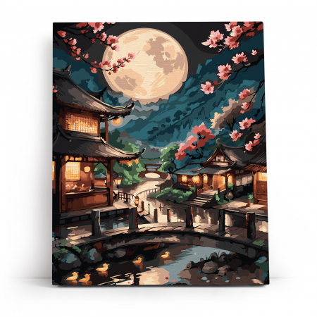 Set pictura pe numere, cu sasiu, Noapte orientala, 40x50 cm [1]