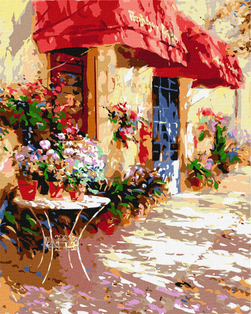 Set pictura pe numere, cu sasiu, Florarie - Ira Volkova , 40x50 cm [0]