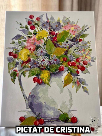 Set pictura pe numere, cu sasiu, Flori de Camp 2 [1]