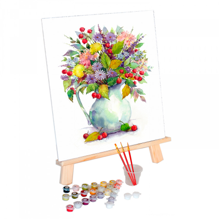 Set pictura pe numere, cu sasiu, Flori de Camp 2 [3]