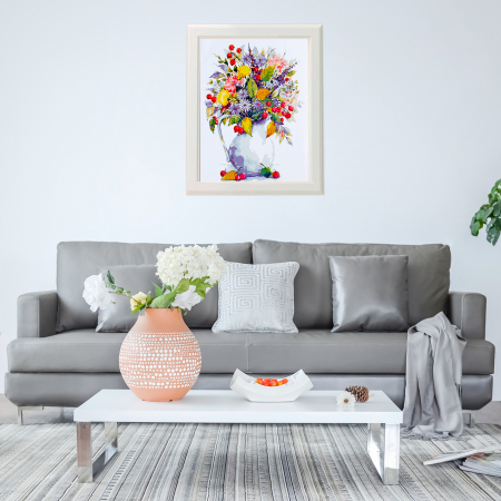 Set pictura pe numere, cu sasiu, Flori de Camp 2 [2]