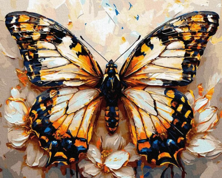 Dimensiune clasica 40x50cm - Set pictura pe numere, cu sasiu, Dansul aripilor, 40x50 cm