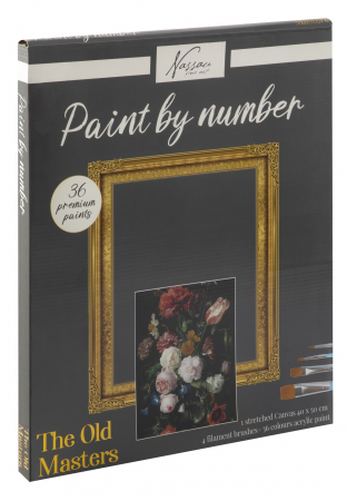 Set pictura pe numere, cu sasiu, Flori - Jan Davidszoon de Heem, 40x50 cm [2]