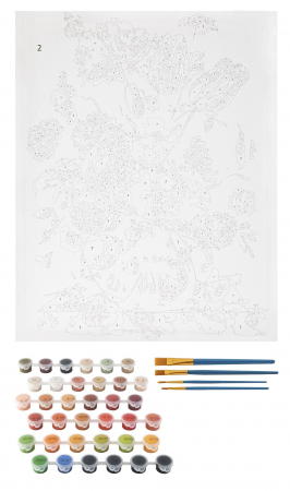 Set pictura pe numere, cu sasiu, Flori - Jan Davidszoon de Heem, 40x50 cm [3]