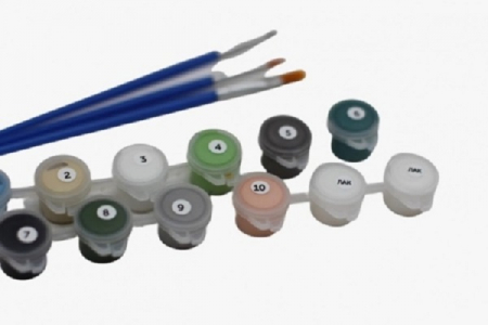 Set pictura pe numere, cu sasiu, Flori violet, 40x50 cm [4]