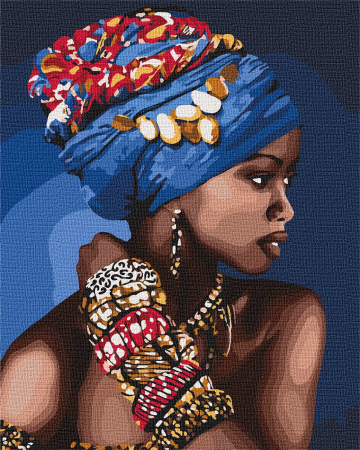 Set pictura pe numere, cu sasiu, Frumoasa din orient, 40x50 cm [0]
