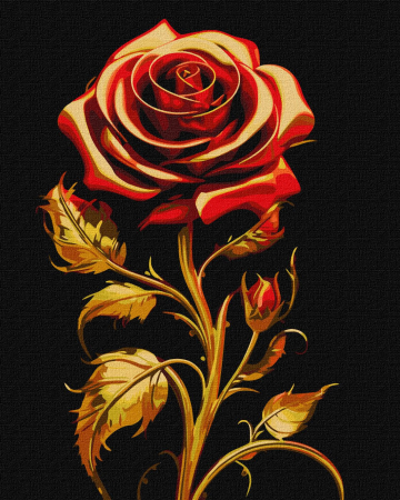 Dimensiune clasica 40x50cm - Set pictura pe numere, cu sasiu, Frumusete desavarsita - extra culori metalizate, 40x50 cm