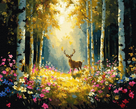 Picturi pe numere 40x50 cm – modele variate pentru toate gusturile - Set pictura pe numere, cu sasiu, Coroana de lumina, 40x50 cm