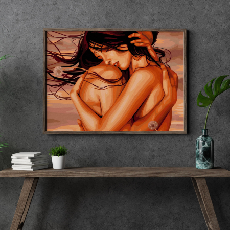 Set pictura pe numere, cu sasiu, Tandrete infinita, 40x50 cm [2]