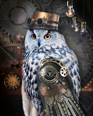 Set pictura pe numere, cu sasiu, Gardianul timpului, 40x50 cm [0]