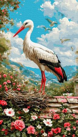 Triptice si dimensiuni mari - Set pictura pe numere, cu sasiu, Regele inaltimilor, 40x70 cm