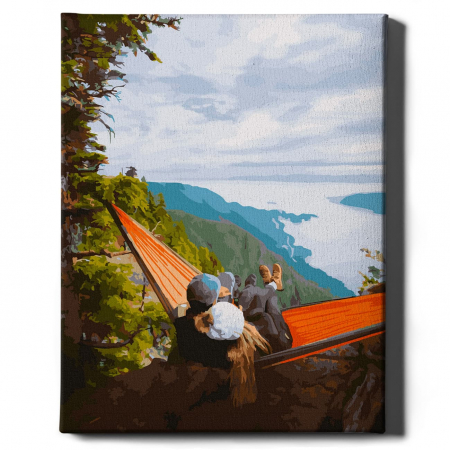 Set pictura pe numere, cu sasiu, Senzatie de plutire, 40x50 cm [1]