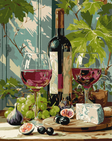 Picturi pe numere 40x50 cm – modele variate pentru toate gusturile - Set pictura pe numere, cu sasiu, Gustul vinului, 40x50 cm