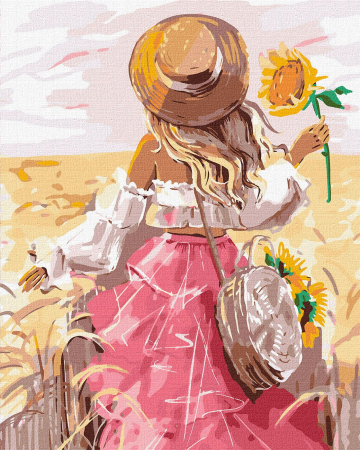 Set pictura pe numere, cu sasiu, In drum spre vara, 40x50 cm [0]