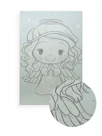 Set pictura pe numere, cu sasiu, Ingeras, 20x30 cm [3]