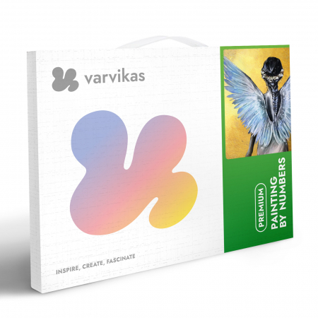 Set pictura pe numere, cu sasiu, Ingerul pazitor, 30x40 cm [4]