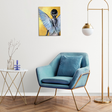 Set pictura pe numere, cu sasiu, Ingerul pazitor, 30x40 cm [3]