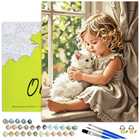 Set pictura pe numere, cu sasiu, Iubire pura, 40x50 cm [1]