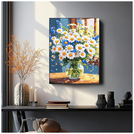 Set pictura pe numere, cu sasiu, Margarete, 40x50 cm [1]