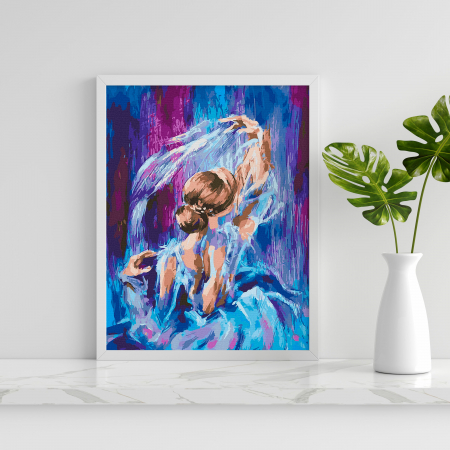 Set pictura pe numere, cu sasiu, Dans, 40x50 cm [3]