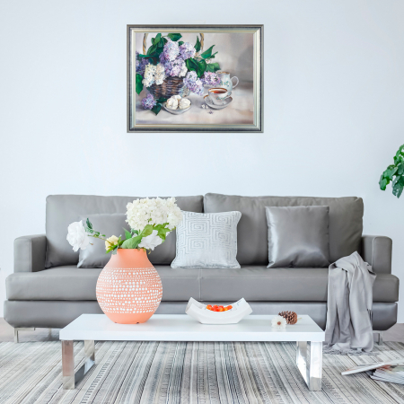 Set pictura pe numere, cu sasiu, Liliac [3]