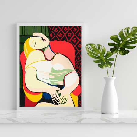 Set pictura pe numere, cu sasiu, Visul - Picasso, 40x50 cm [2]