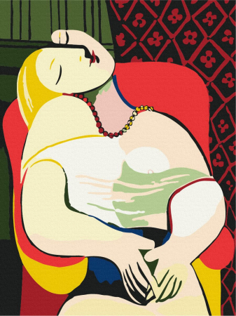 Set pictura pe numere, cu sasiu, Visul - Picasso, 40x50 cm [0]