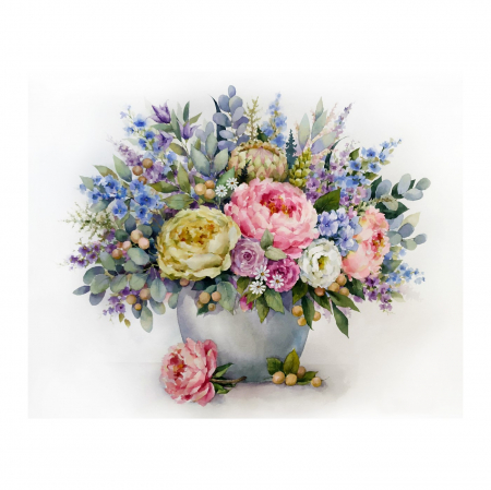 Pictura pe numere, cu sasiu, Frumusete Florala, 40x50 cm [0]
