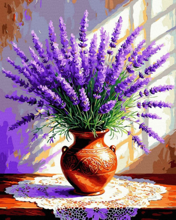 Picturi pe numere - Set pictura pe numere, cu sasiu, Lumina din Provence, 40x50 cm