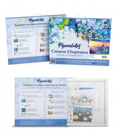 Set pictura pe numere, cu sasiu, Gheisa iarna, 40x50 cm [8]