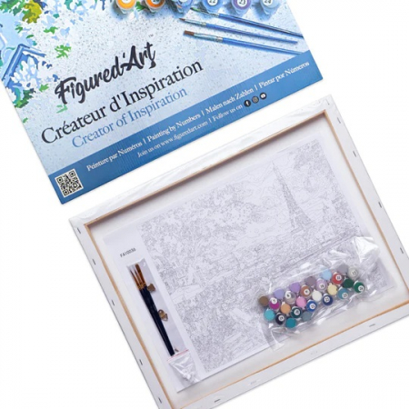 Set pictura pe numere, cu sasiu, Fluture Janetta Forester, 40x50 cm [7]