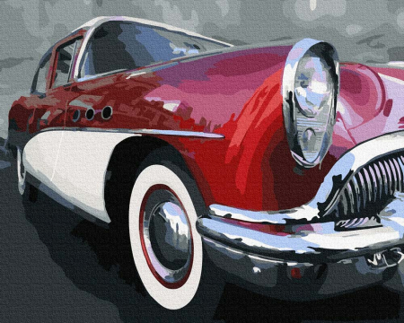 Set pictura pe numere, cu sasiu, Masina de epoca, 40x50 cm [0]
